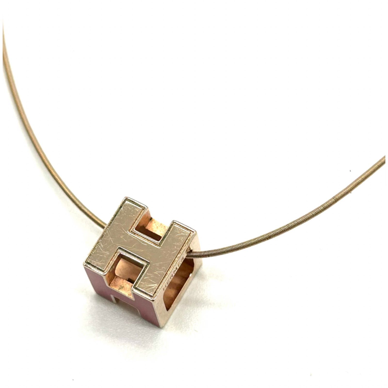 HERMES エルメス ネックレス カージュドアッシュ Hキューブ HERMES 