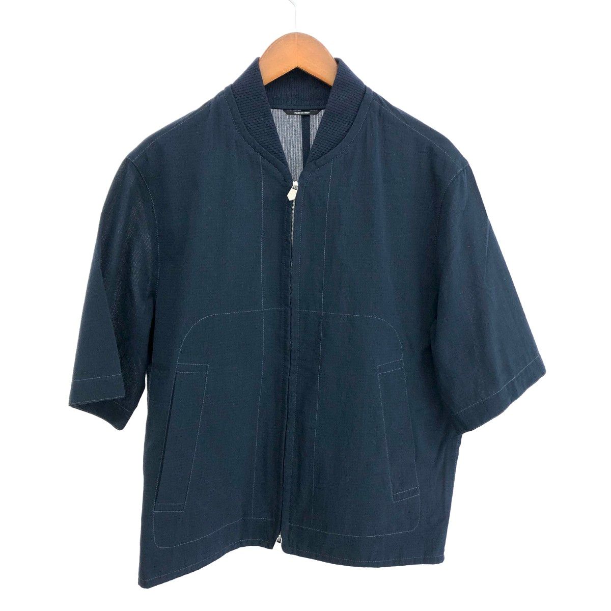 HERMES エルメス ジップアップ半袖ジャケット サイズ:44 コットン100 
