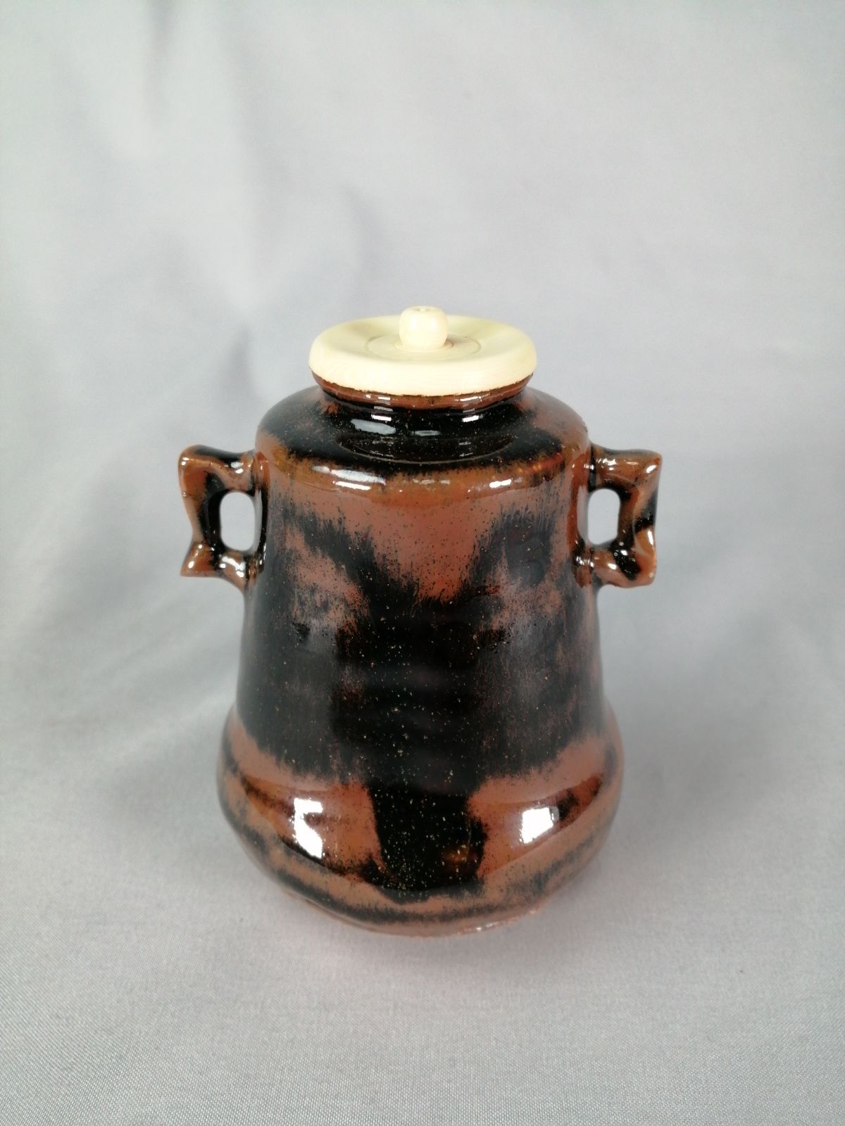 茶事具 山口正悟造 赤津焼古瀬戸餓鬼腹茶入 濃茶器 茶入255