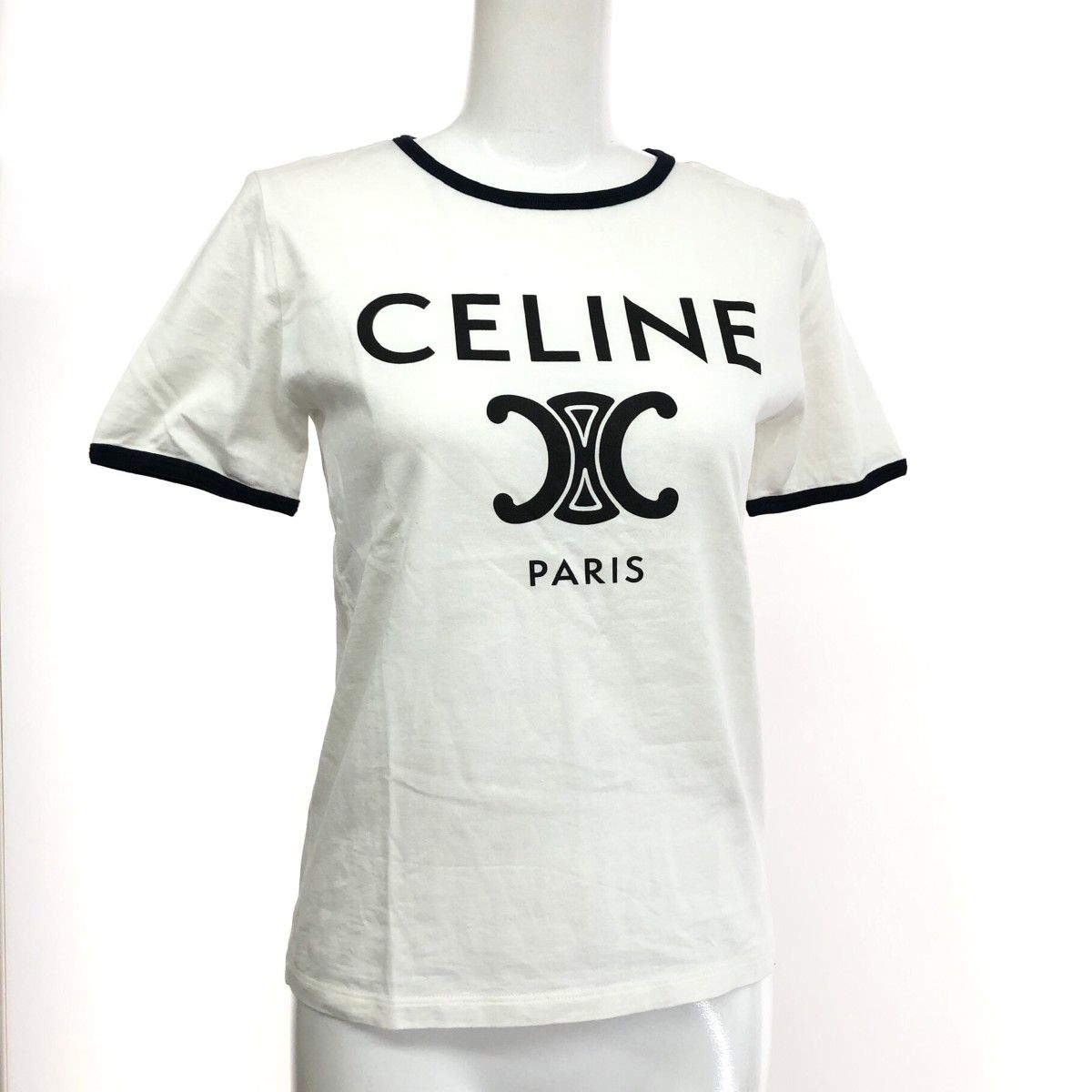 CELINE ホワイト ポロシャツ セリーヌ トリオンフ CELINE ホワイト ポロシャツ セリーヌ トリオンフ ストリート ホワイト