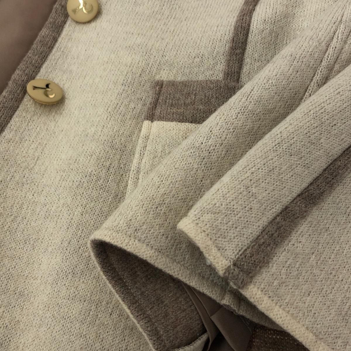 import Rossa インポートロッサ ニットジャケット サイズ:44 花柄刺繍