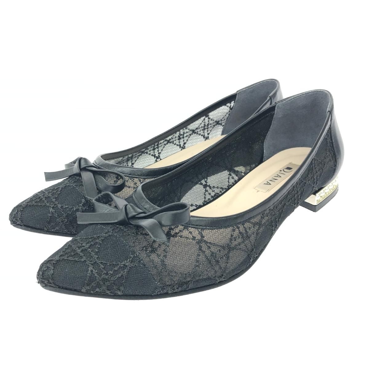 DIANA ダイアナ レースパンプス 表記サイズ:表記なし リボン/パール