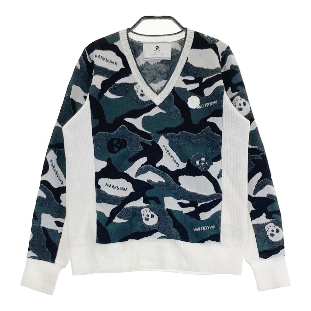 サイズ：M MARK&LONA マークアンドロナ ニットセーター カモフラ