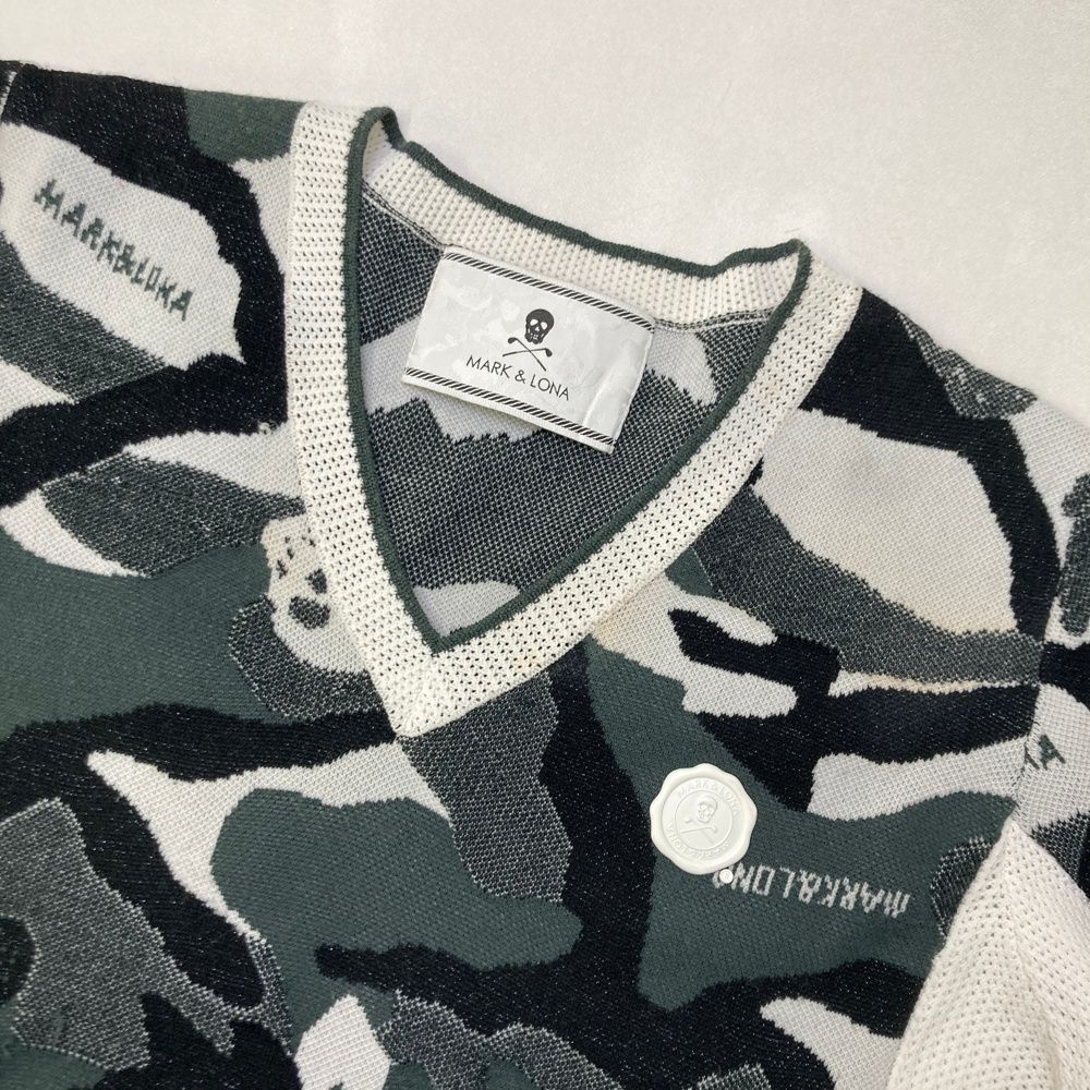 サイズ：M MARK&LONA マークアンドロナ ニットセーター カモフラ