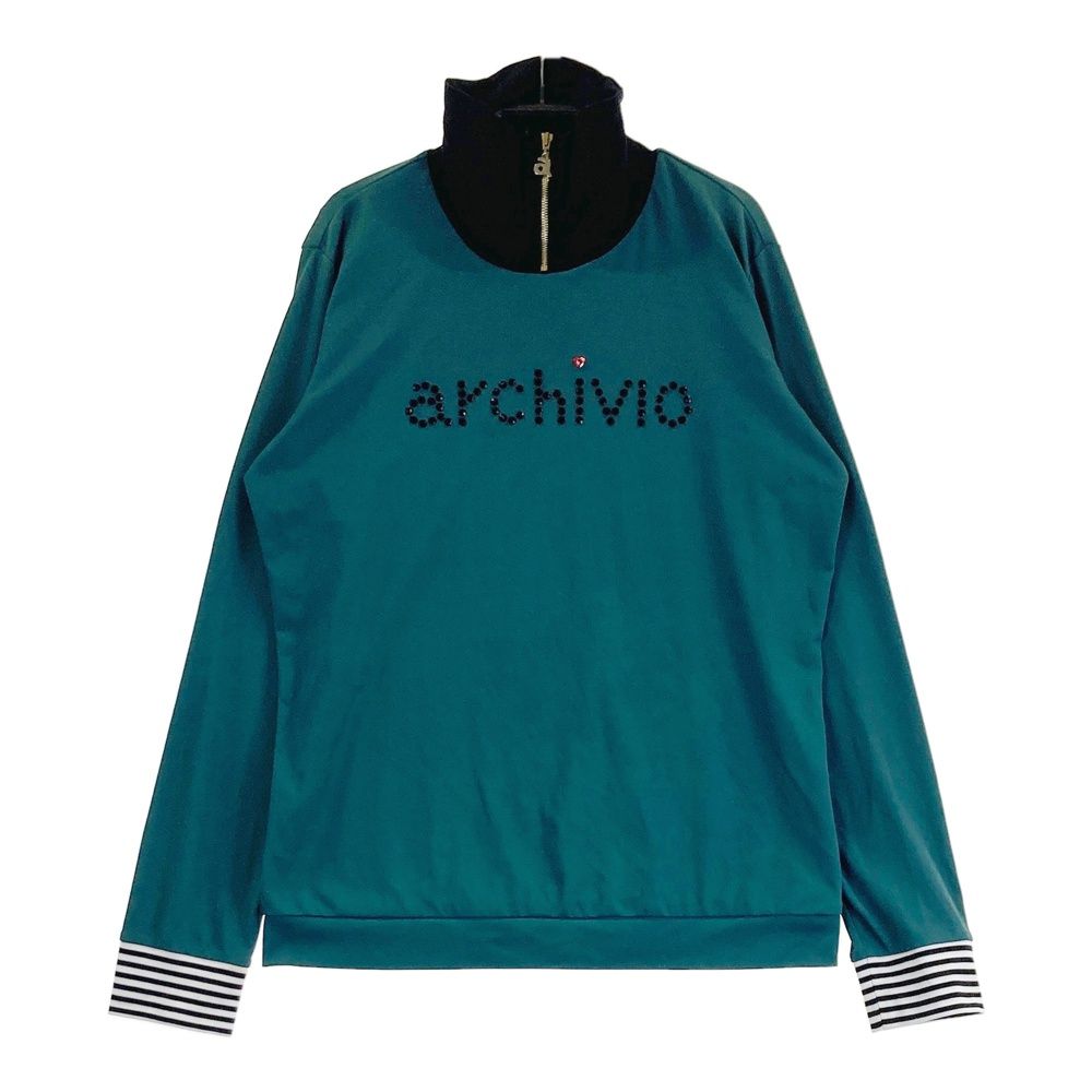 サイズ：40 ARCHIVIO アルチビオ ハイネック長袖Tシャツ グリーン系