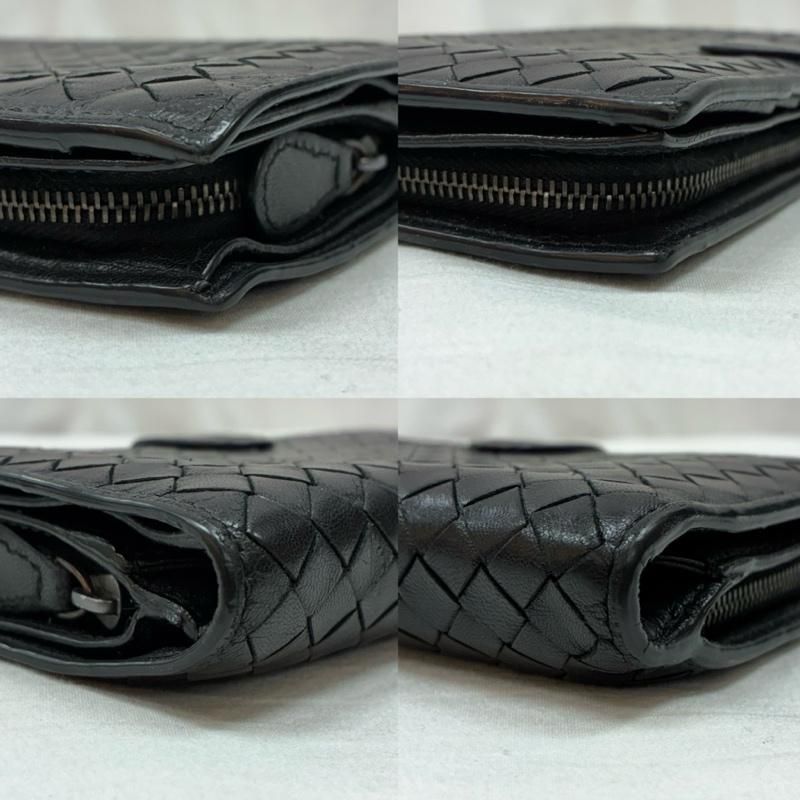 ボッテガヴェネタ イントレチャート レザー 手帳型 二つ折り 財布