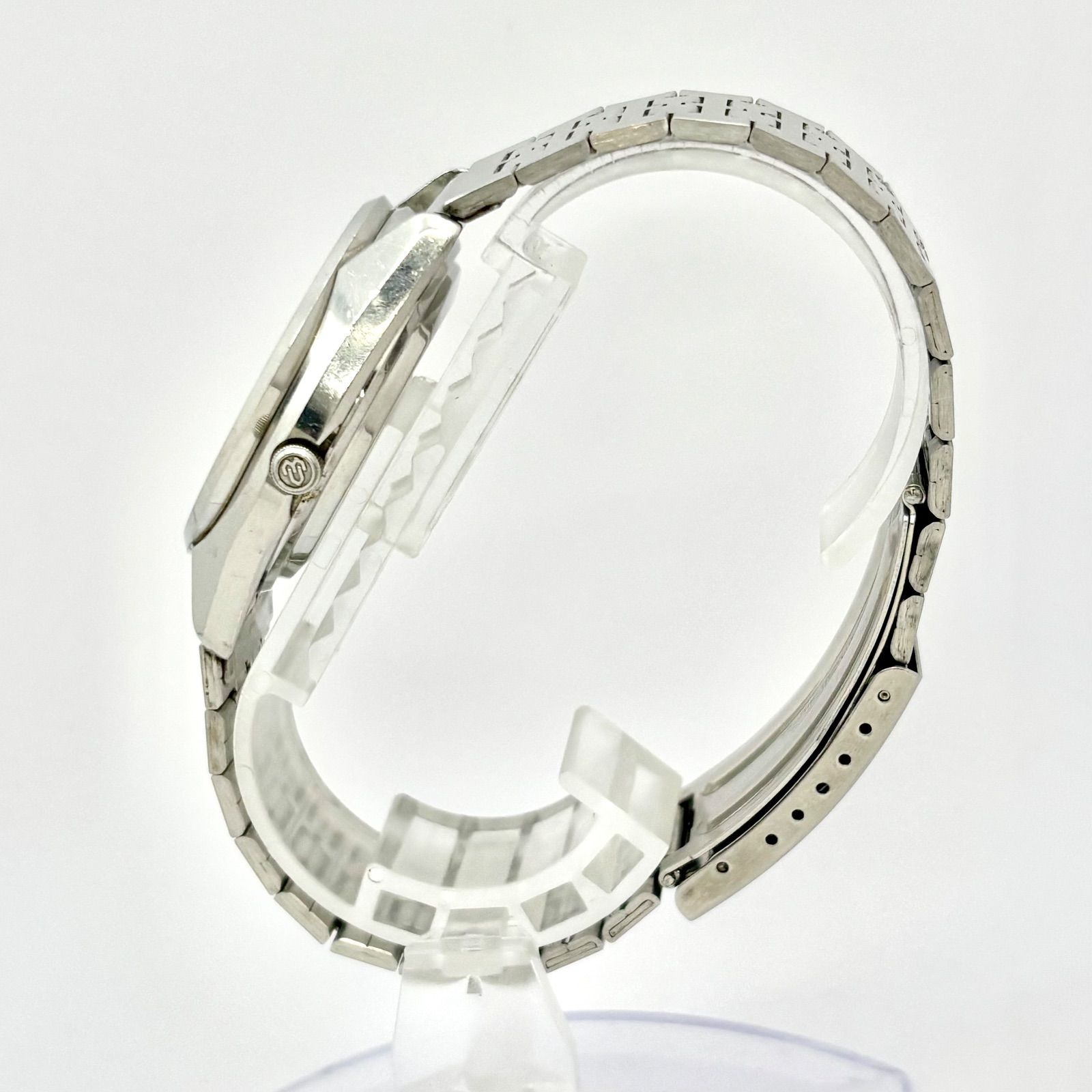 【稼働】SEIKO KING QUARTZ 腕時計 メンズ 新品電池 シルバー 新品電池】SEIKO セイコー KING QUARTS キングクォーツ メンズ 腕時計