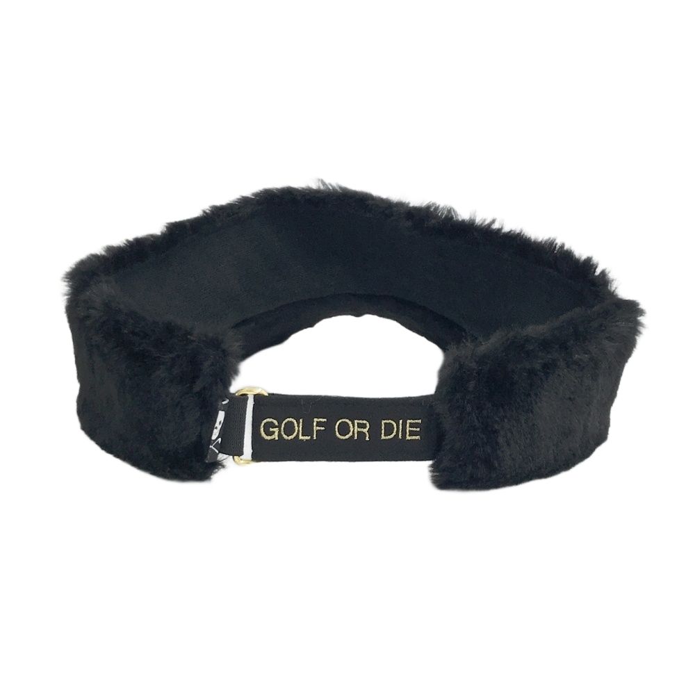 MARK&LONA マークアンドロナ ボア サンバイザー ロゴ ブラック系 FREE