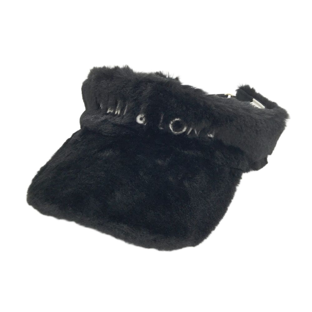 MARK&LONA マークアンドロナ ボア サンバイザー ロゴ ブラック系 FREE