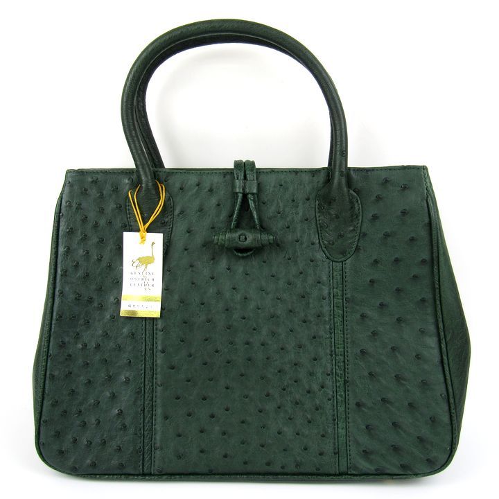 オーストリッチ ハンドバッグ 鞄 カバン ブランド レディース モス  