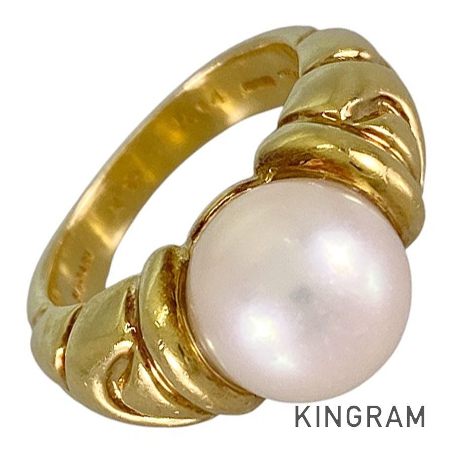 ブルガリ BVLGARI パッソドッピオ パールリング K18YG 真珠 7.5号(47