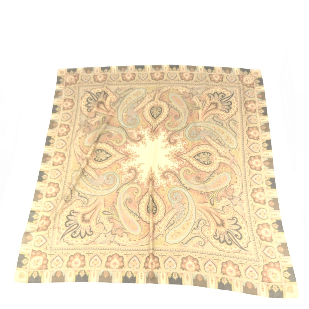 ETRO エトロ 大判スカーフ ペイズリー シルク100％ マルチカラー