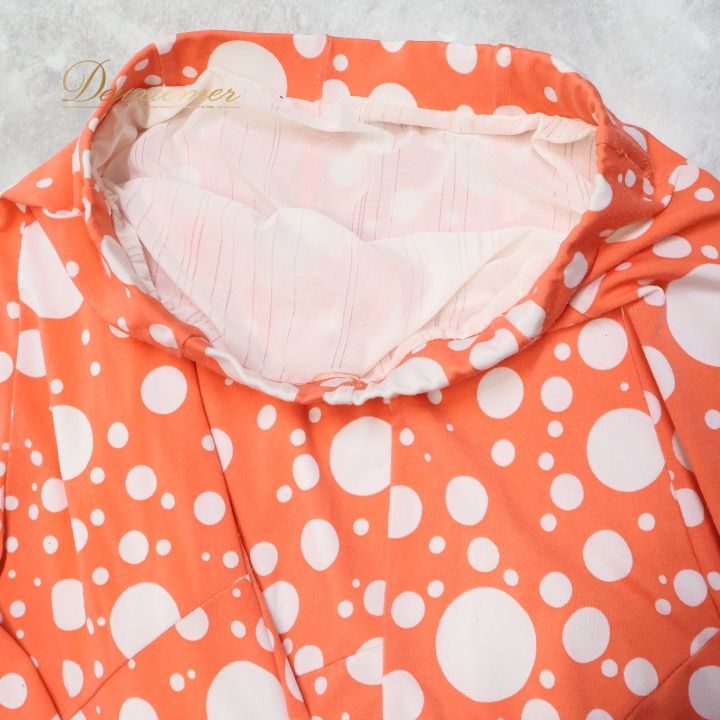 HERMOSA フラメンコファルダ オレンジ茶色ドット HERMOSA フラメンコファルダ オレンジ茶色ドット スカート フラメンコ