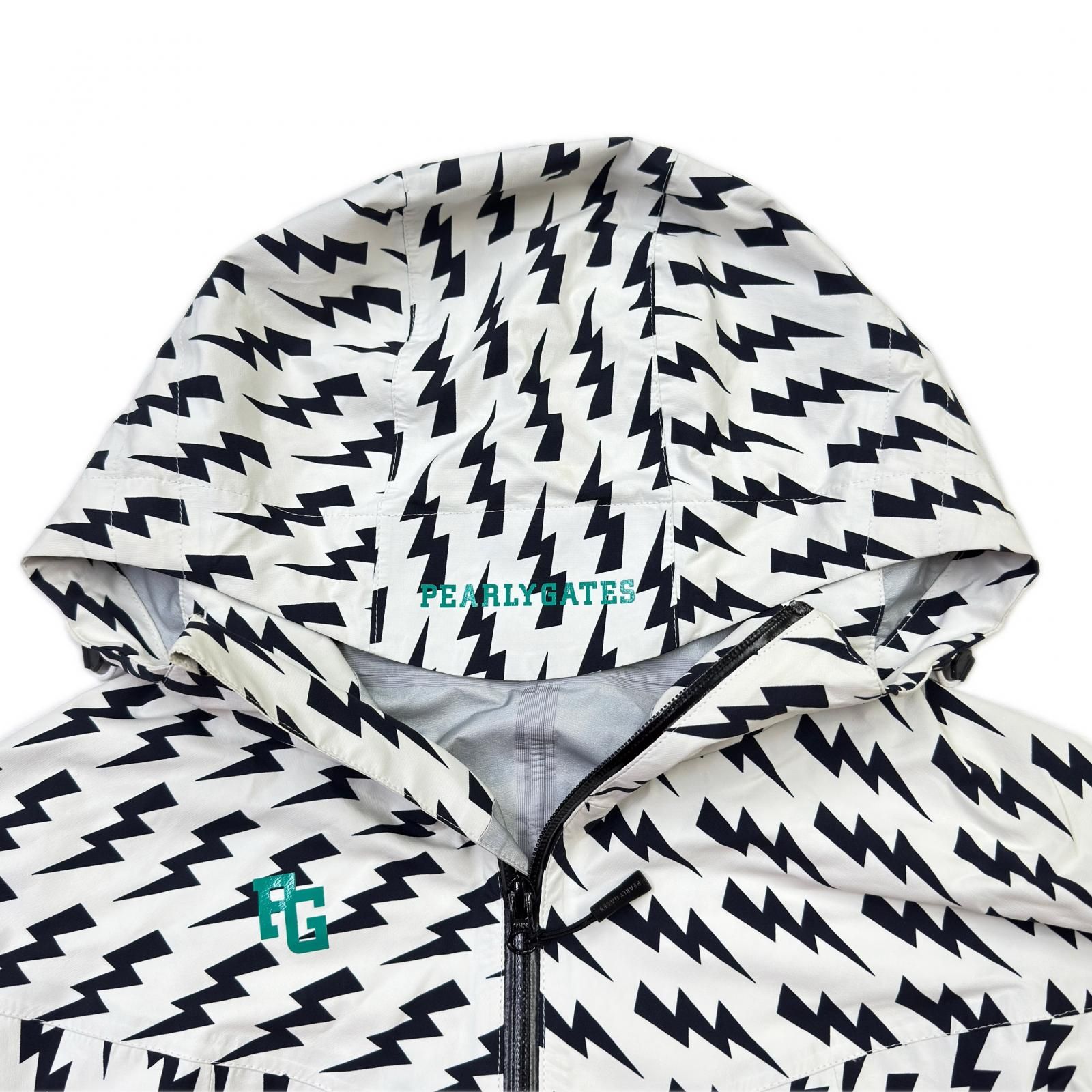 パーリーゲイツ ダブルジップ ジャケット 裏地メッシュ パールホワイトサイズ1 中古 レディース パーリーゲイツ PEARLY GATES フルジップアウター 1(M