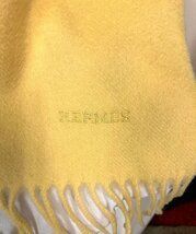 Z4W03 HERMES エルメス カシミヤマフラー イエロー 39㎝×150㎝ - メルカリ