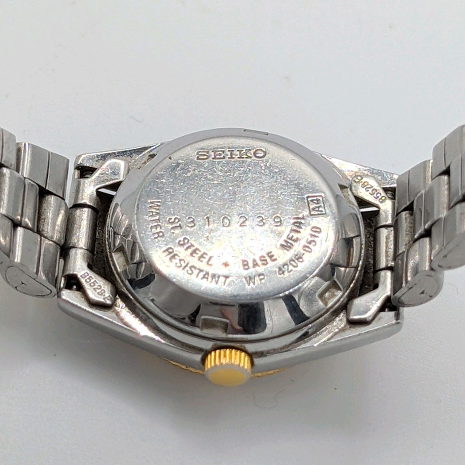 SEIKO SEIKO5 4206-0510 Watch Automatic Ladies Silver Gold Combi