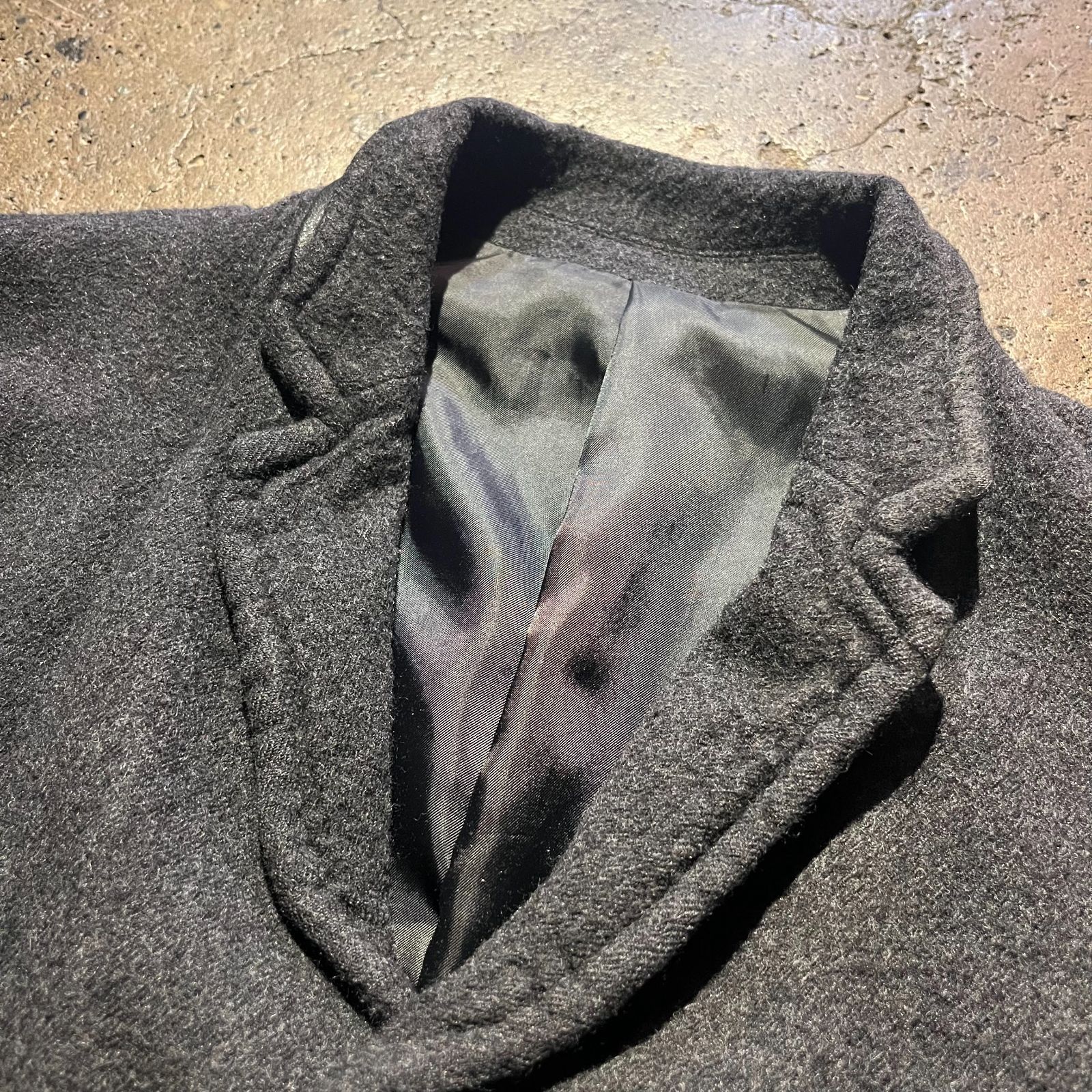 UNDERCOVERISM 11aw ウール縮絨チェスターコート 2 レザー切替 