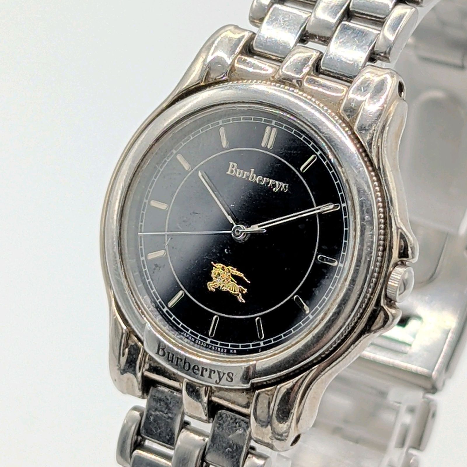 Burberrys 5530-F52399 Watch Quartz Ladies Round Silver Navy dial