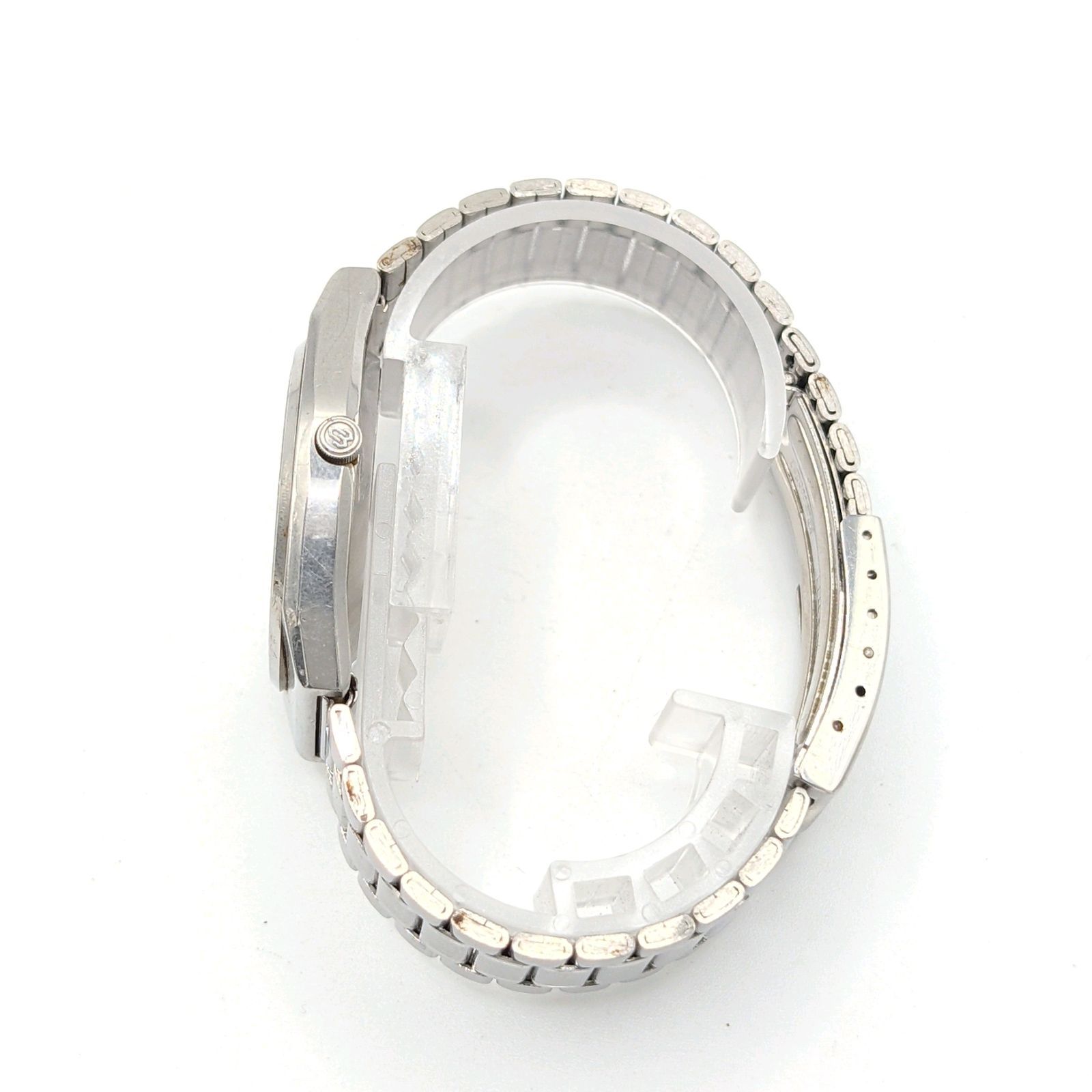 SEIKO KING Quartz 5856-8070 Watch Men's Round Silver White dial