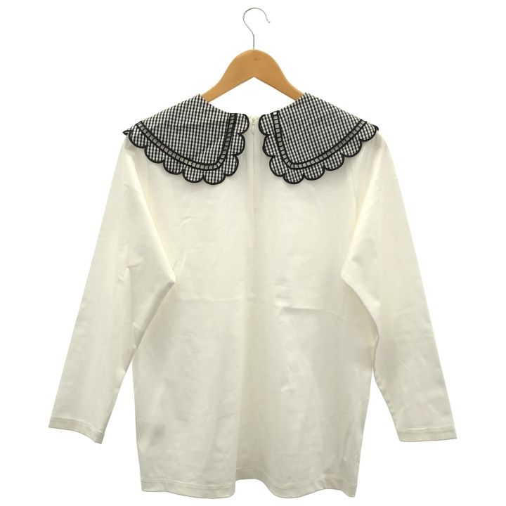 yori (ヨリ) ＃② YR11-23159AW ギンガムスカラップカラーロンTEE