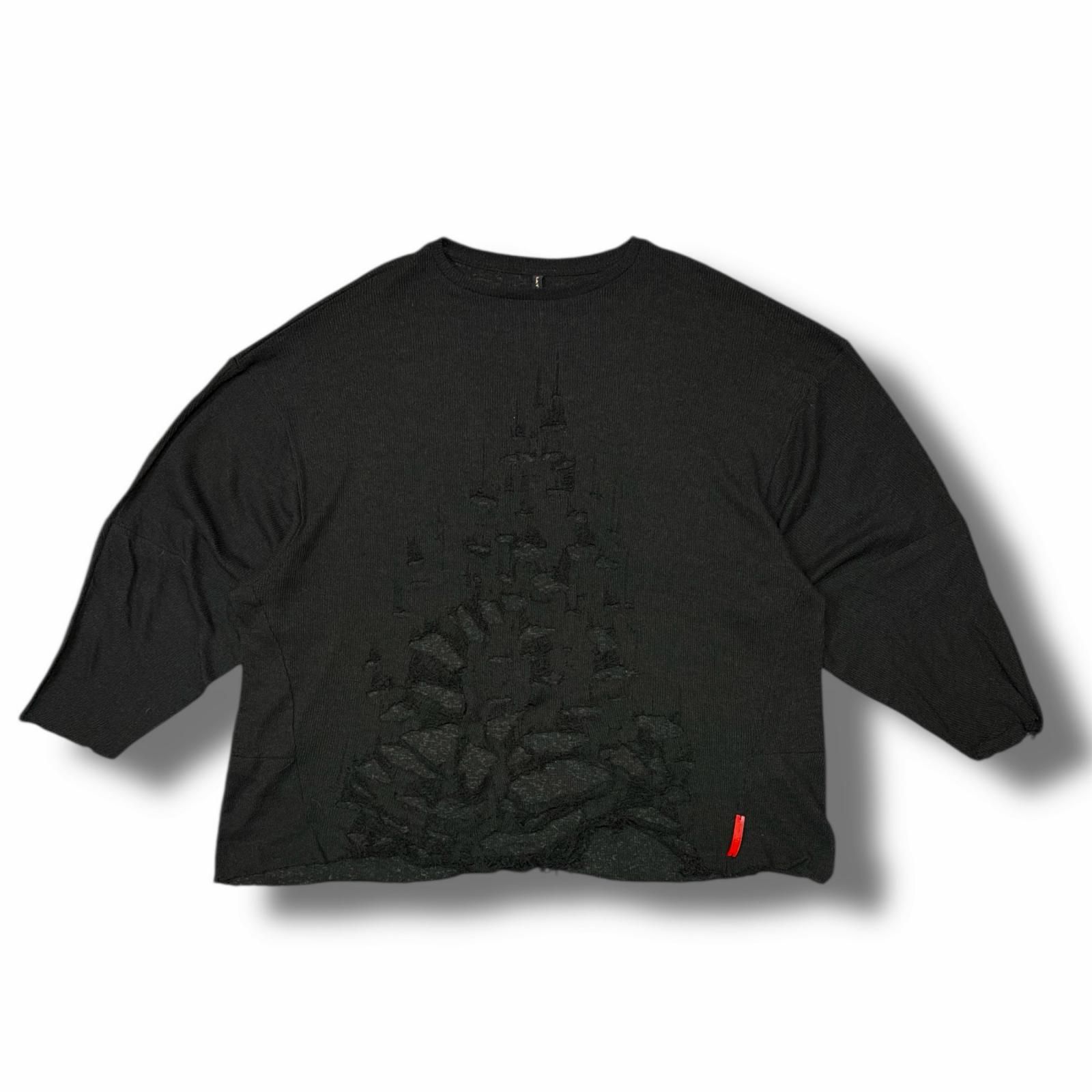 LATUI ATELIER Damage knit ダメージニット セーター ラトゥイ アトリエ ブラック S （5613M） LATUI ATELIER Damage knit ダメージニット セーター ラトゥイ