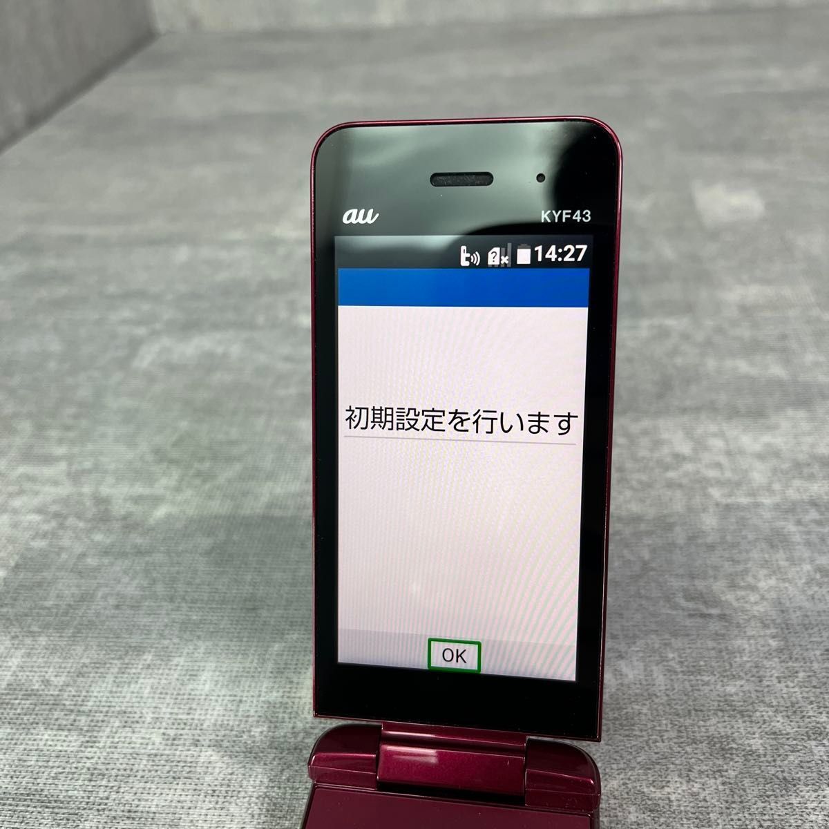 良品 KYOCERA 京セラ KYF43 かんたんケータイライト ガラケー レッド