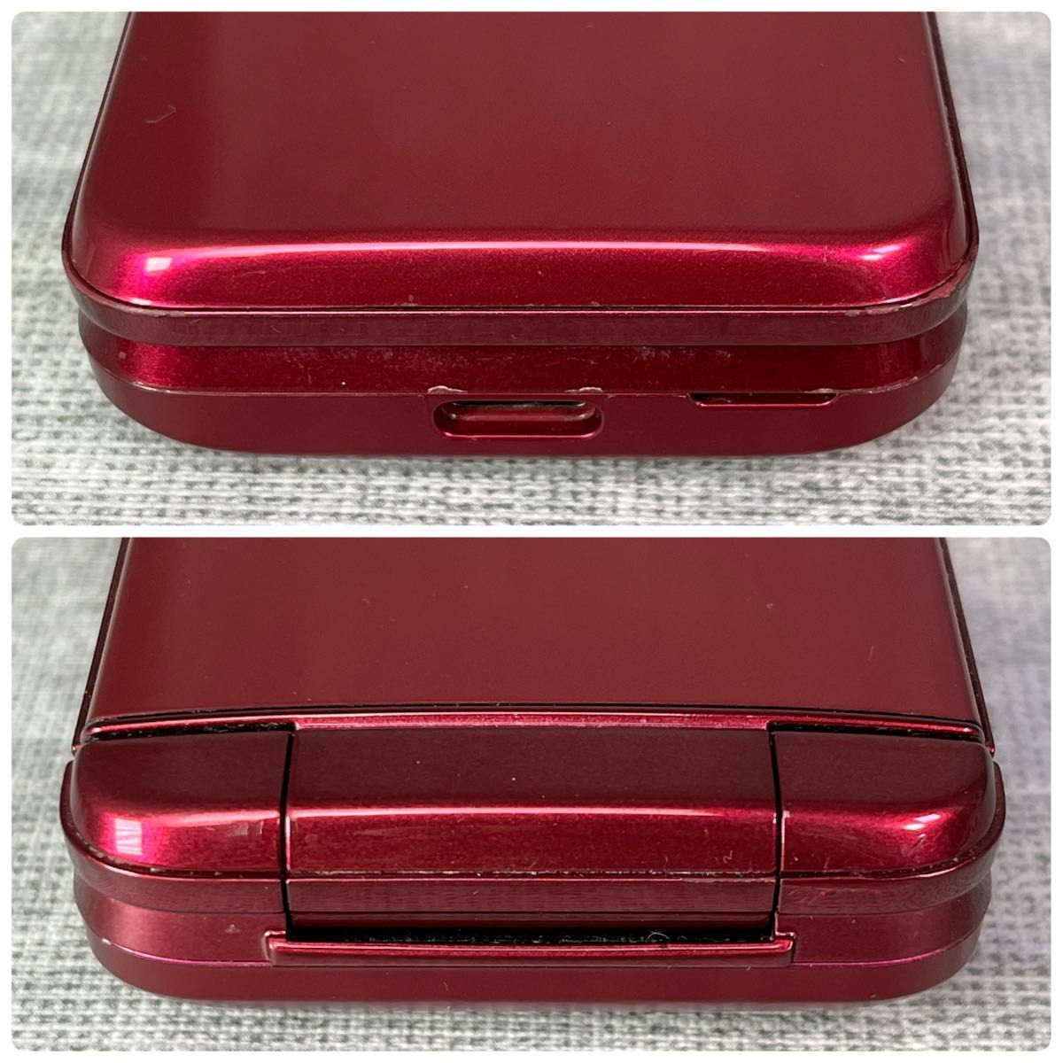 良品 KYOCERA 京セラ KYF43 かんたんケータイライト ガラケー レッド