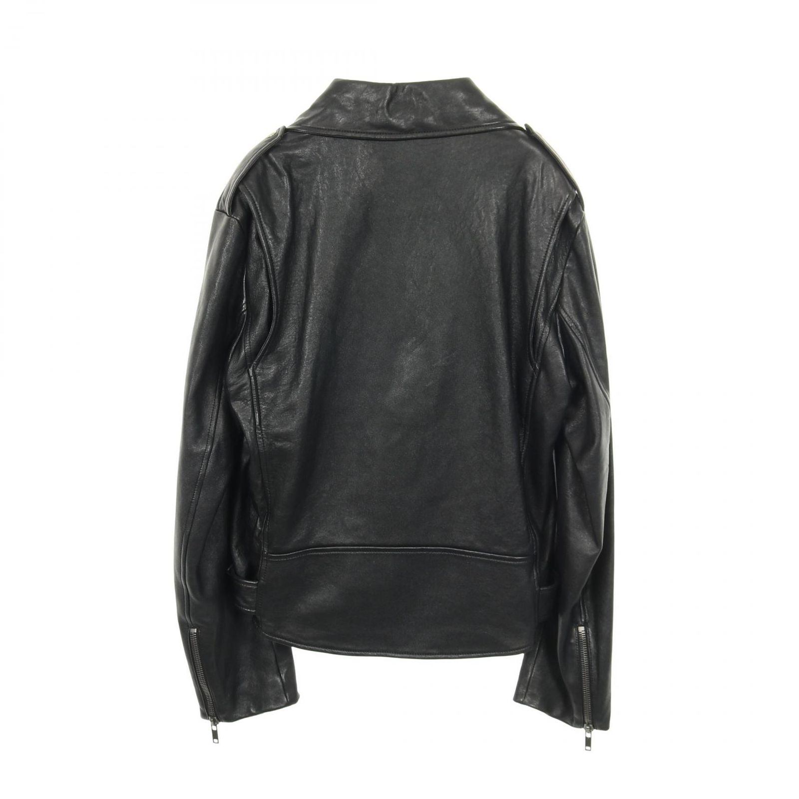 お値下げしました！グッチ レザーパッチ ジャケット ブラック 牛革 イタリア製 GUCCI】【ririジッパー】【イタリア製】【アウター】グッチ『レザー