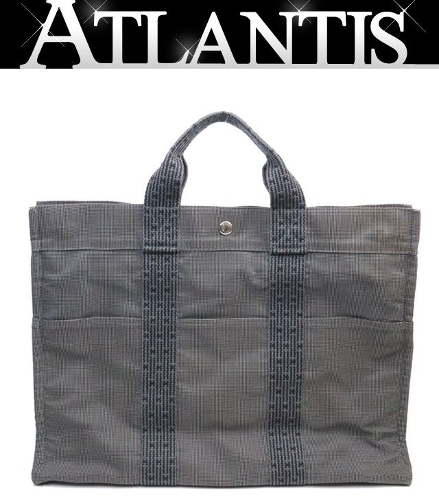 広尾店】エルメス HERMES エールラインMM トートバッグ キャンバス