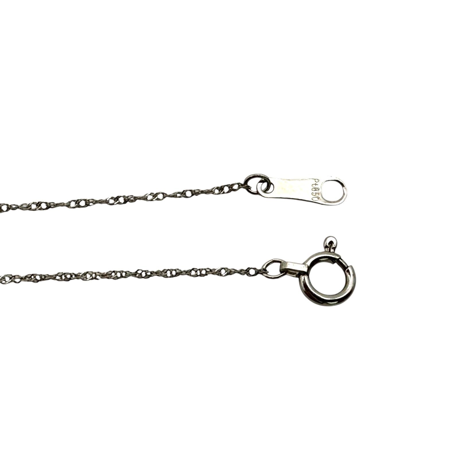 ダイヤモンド D0.19ct Pt900 Pt850 0.9g デザインネックレス 一粒 