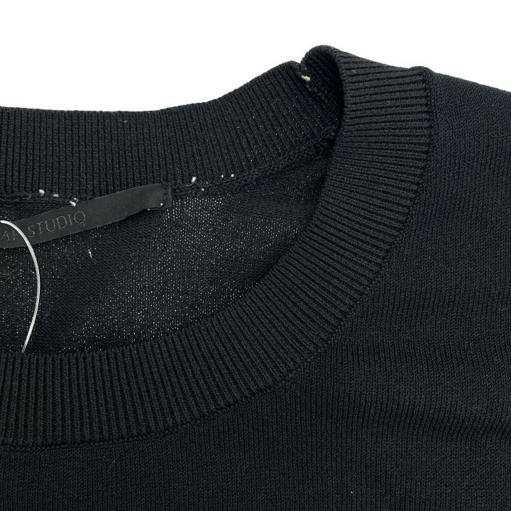AP STUDIO (エーピーステュディオ) ★★ ② 24080586209010 Knit Cropped TEE レディース ブラック FREE AP STUDIO (エーピーステュディオ) ② 24080586209010 Knit Cropped