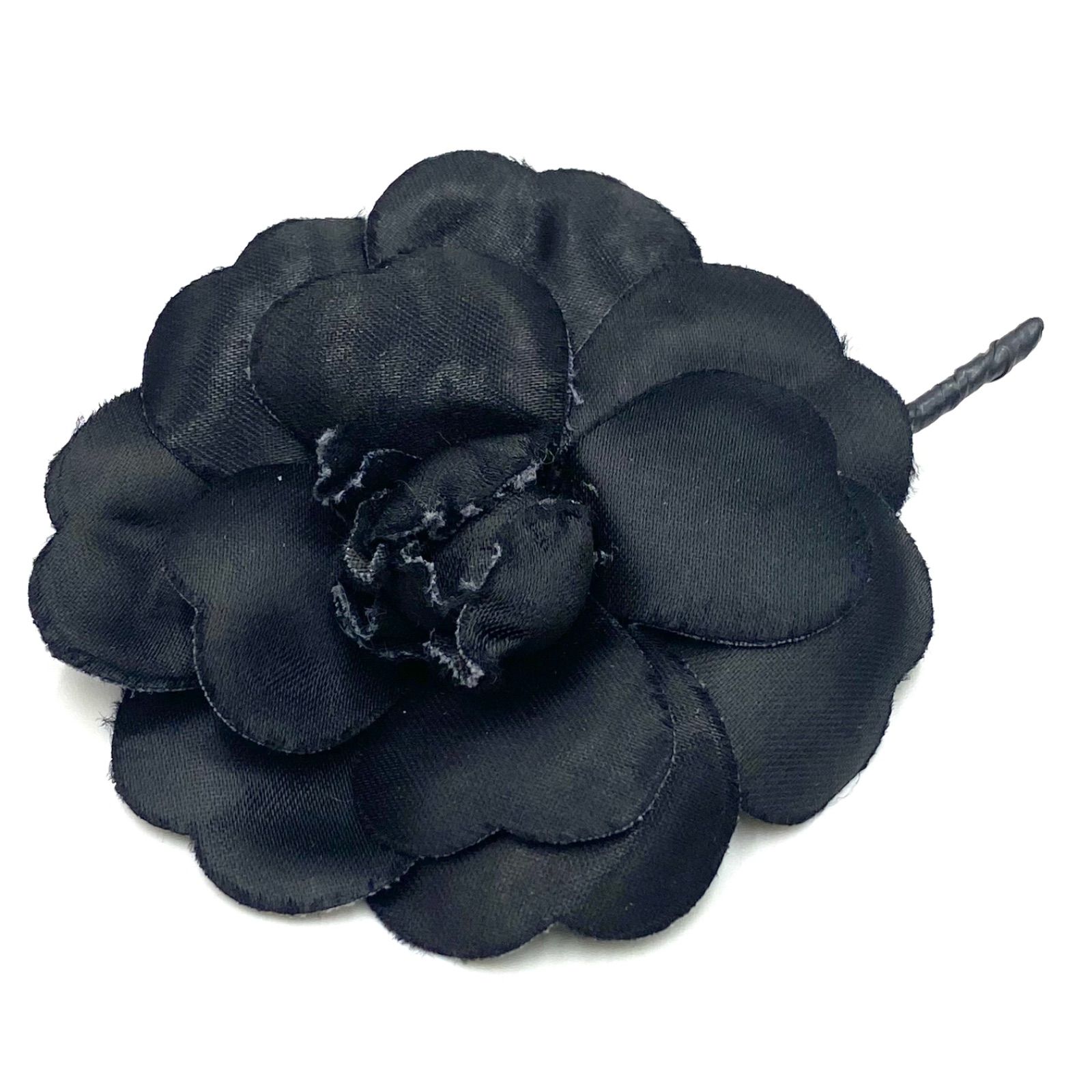 CHANELシャネル カメリア ブローチ コサージュ ブラック シリアル