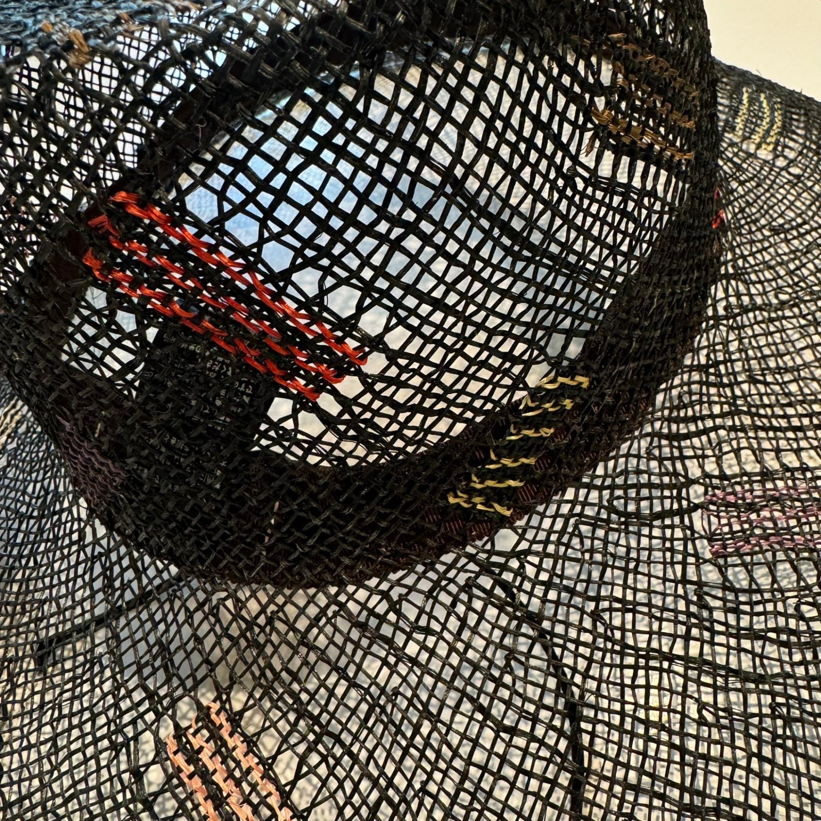 La Maison de Lyllis（ラメゾンドリリス） 配色ラフィアハット ハット