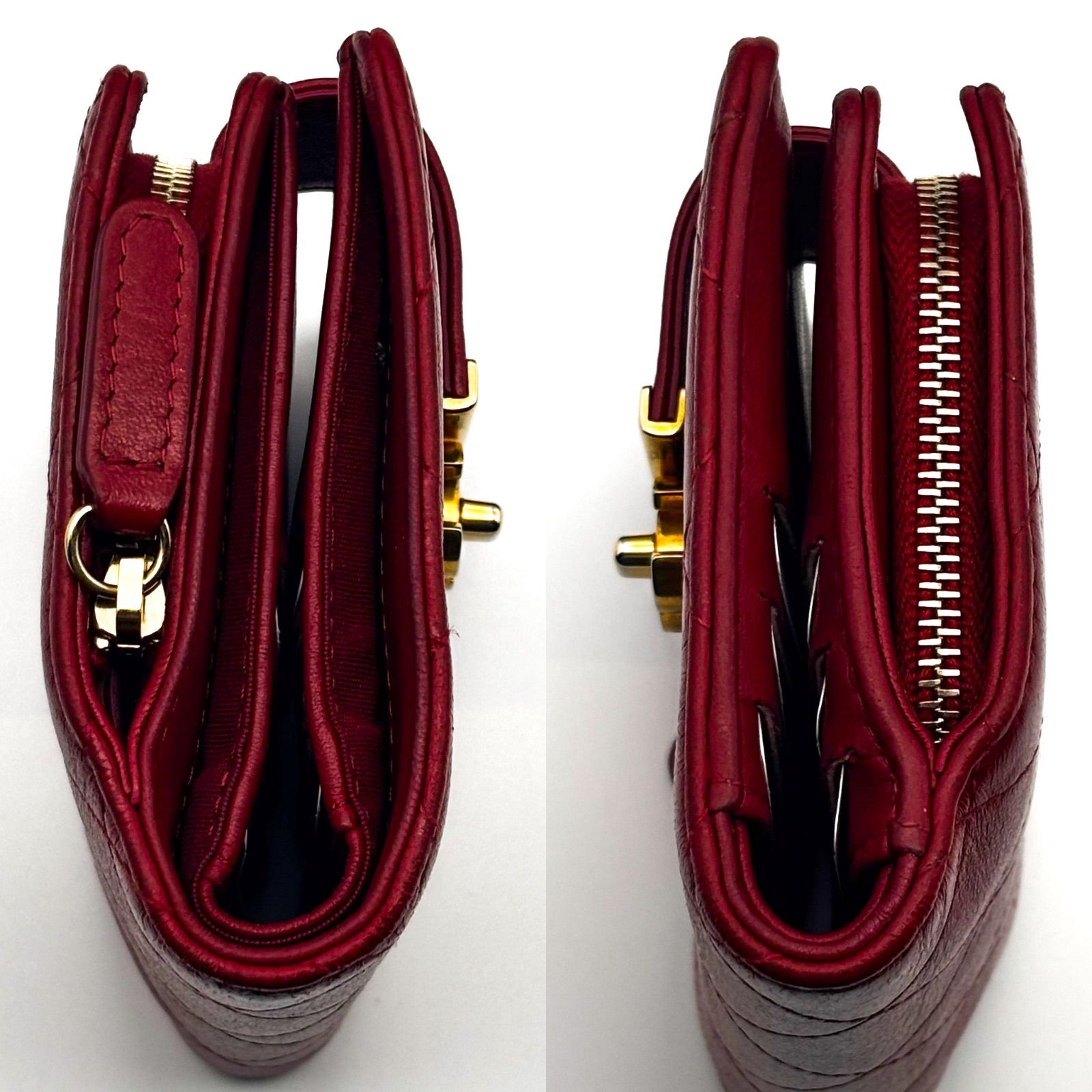 極美品✨】シャネル 財布 マトラッセ シャイニーラムスキン ターン