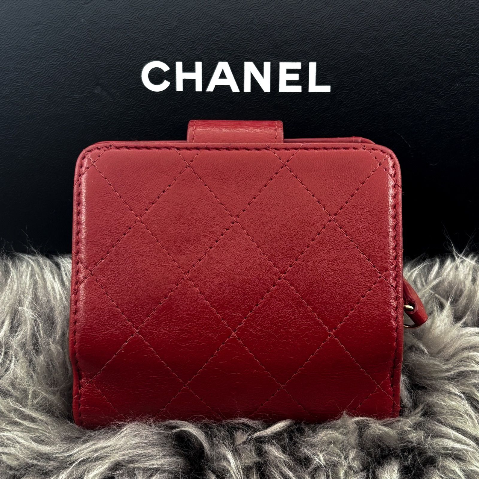 極美品✨】シャネル 財布 マトラッセ シャイニーラムスキン ターン