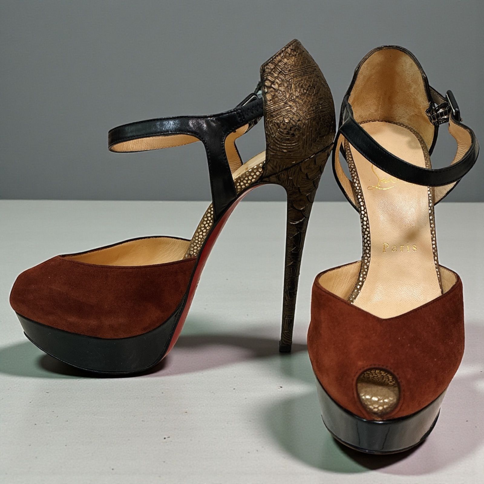 レア Christian Louboutin クリスチャンルブタン パイソン パンプス