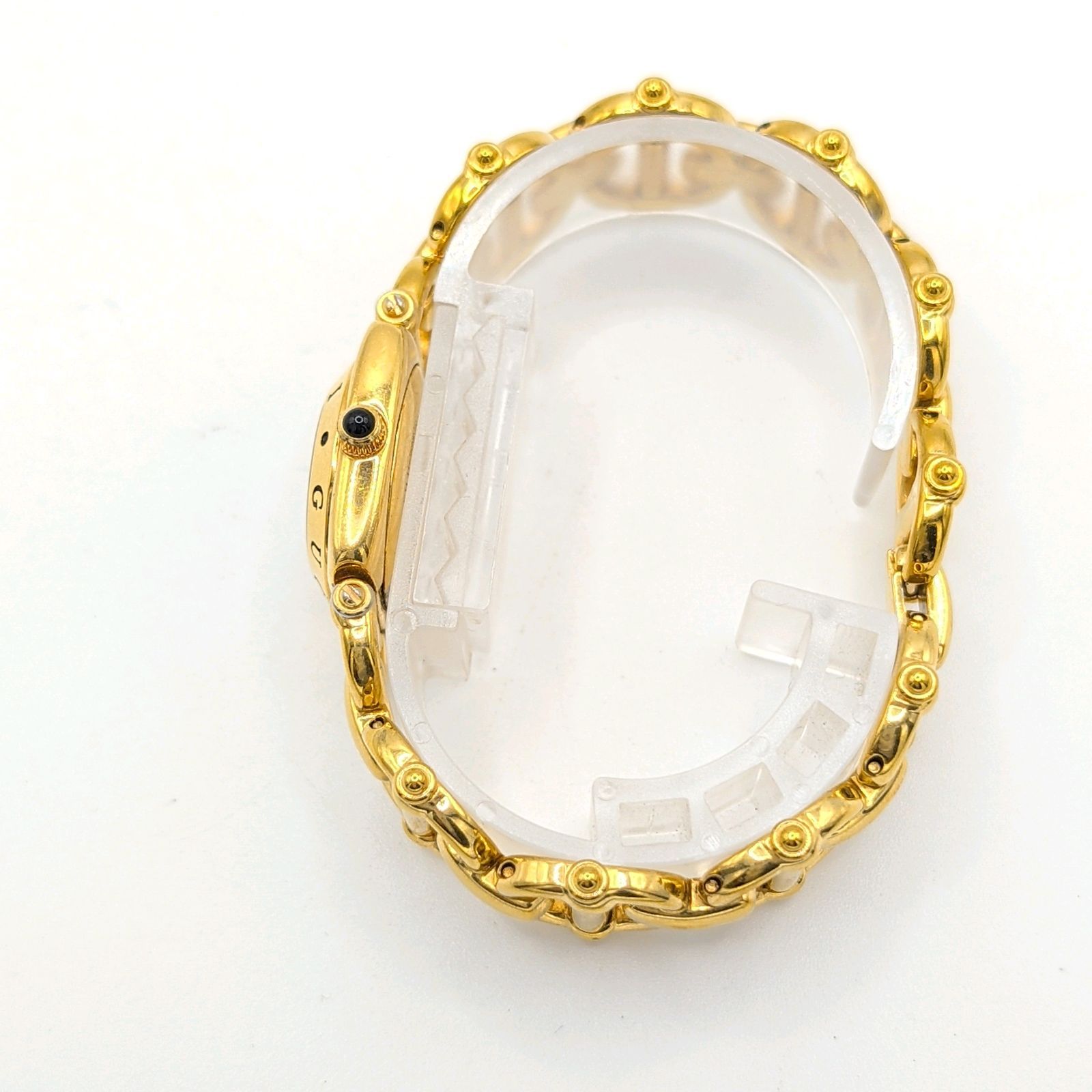 GUCCI 6400L Watch Quartz Ladies Square Horsebit Gold dial Y2K 00S