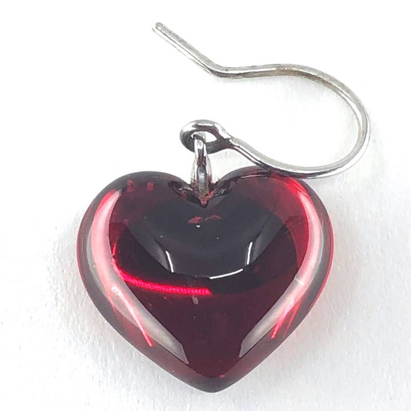 Baccarat バカラ／ハートモチーフ ピアス／クリスタルグラス・SV925