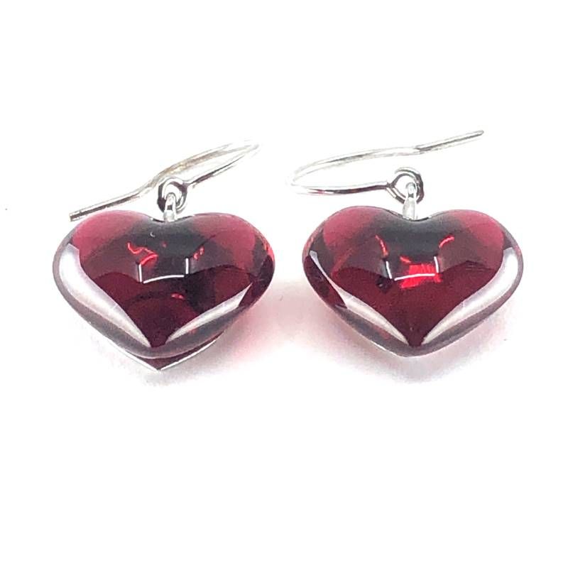 Baccarat バカラ／ハートモチーフ ピアス／クリスタルグラス・SV925