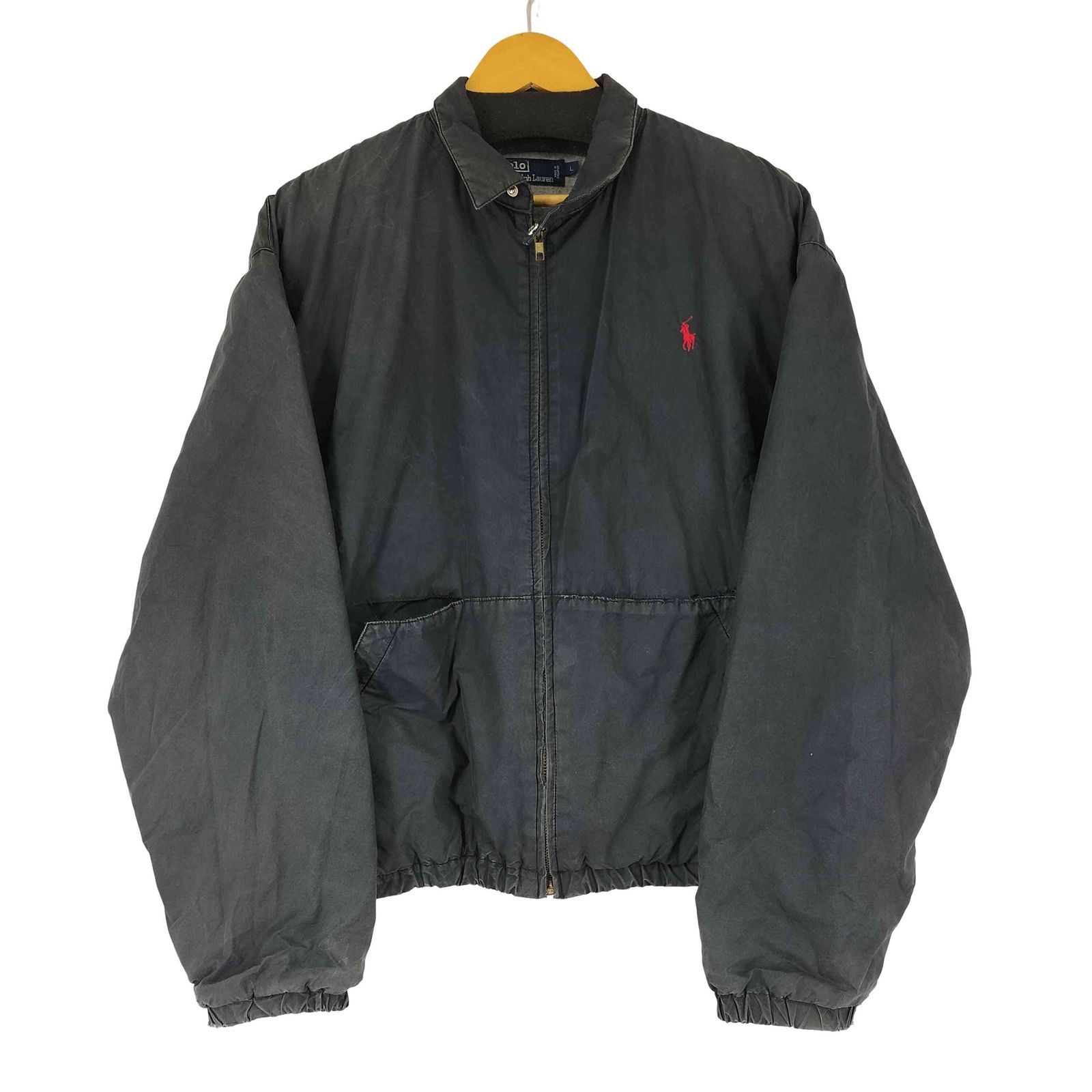 ラルフローレン スイングトップ ポニー刺繍 裏地フリース ブラック 2XL POLO RALPH LAUREN - ラルフローレン スイングトップ ポニー刺繍 裏地