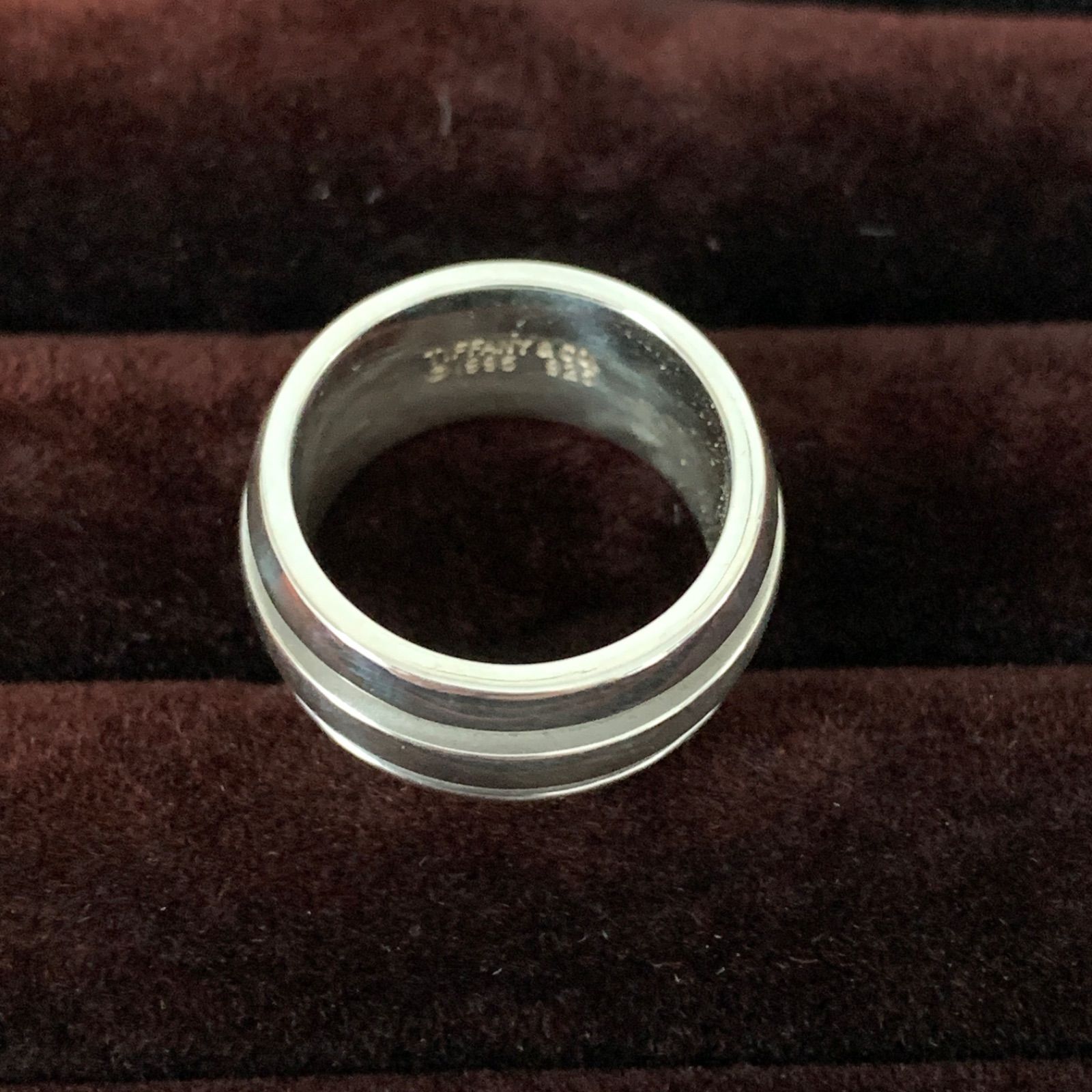 未使用に近い】ティファニー Tiffany グルーブドダブルライン SV925 