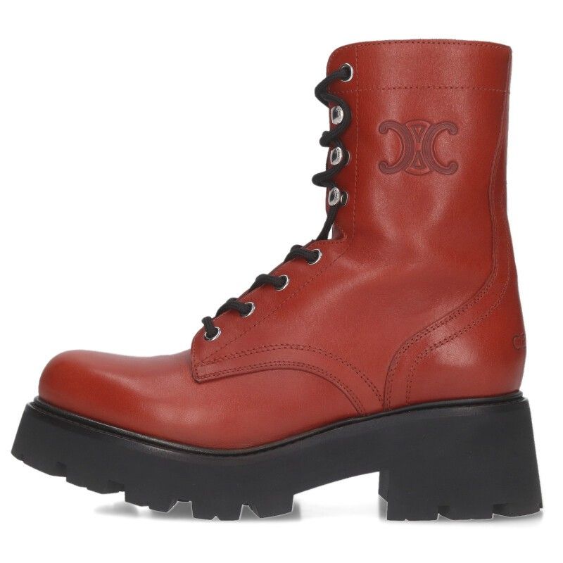 セリーヌ トリオンフレースアップレザーブーツ メンズ 37 ※12/28～1/6