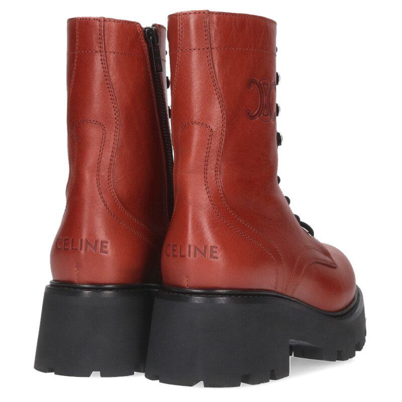 セリーヌ トリオンフレースアップレザーブーツ メンズ 37 ※12/28～1/6