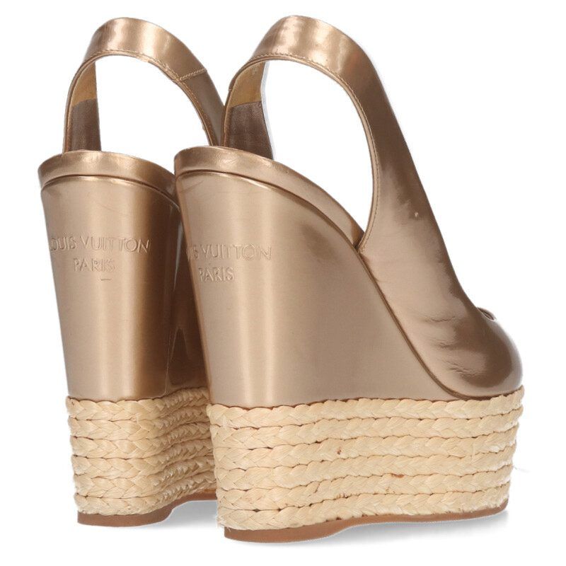 ルイヴィトン エスパドリーユウェッジソールサンダル レディース 36