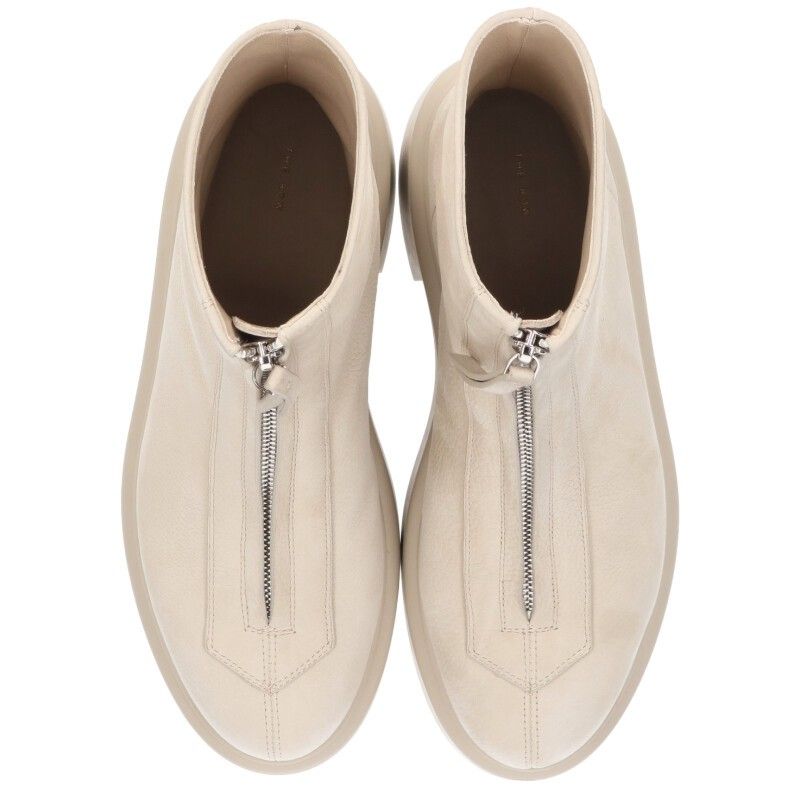 ザロウ フロントジップブーツ　37 ザロウ ZIPPED BOOT I フロントジップヌバックアンクルブーツ