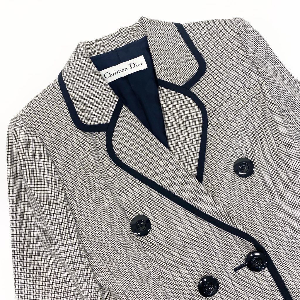 Dior*ディオール　ヴィンテージ スーツセットアップ　ストライプ テーラード 54l28 Christian Dior クリスチャンディオール Vintage セットアップ