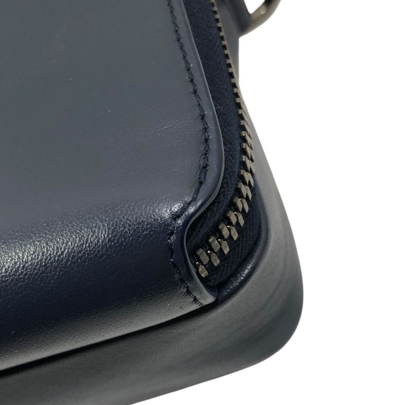 ディオールオム DIOR HOMME ロゴ ショルダーバッグ ネイビー レザー