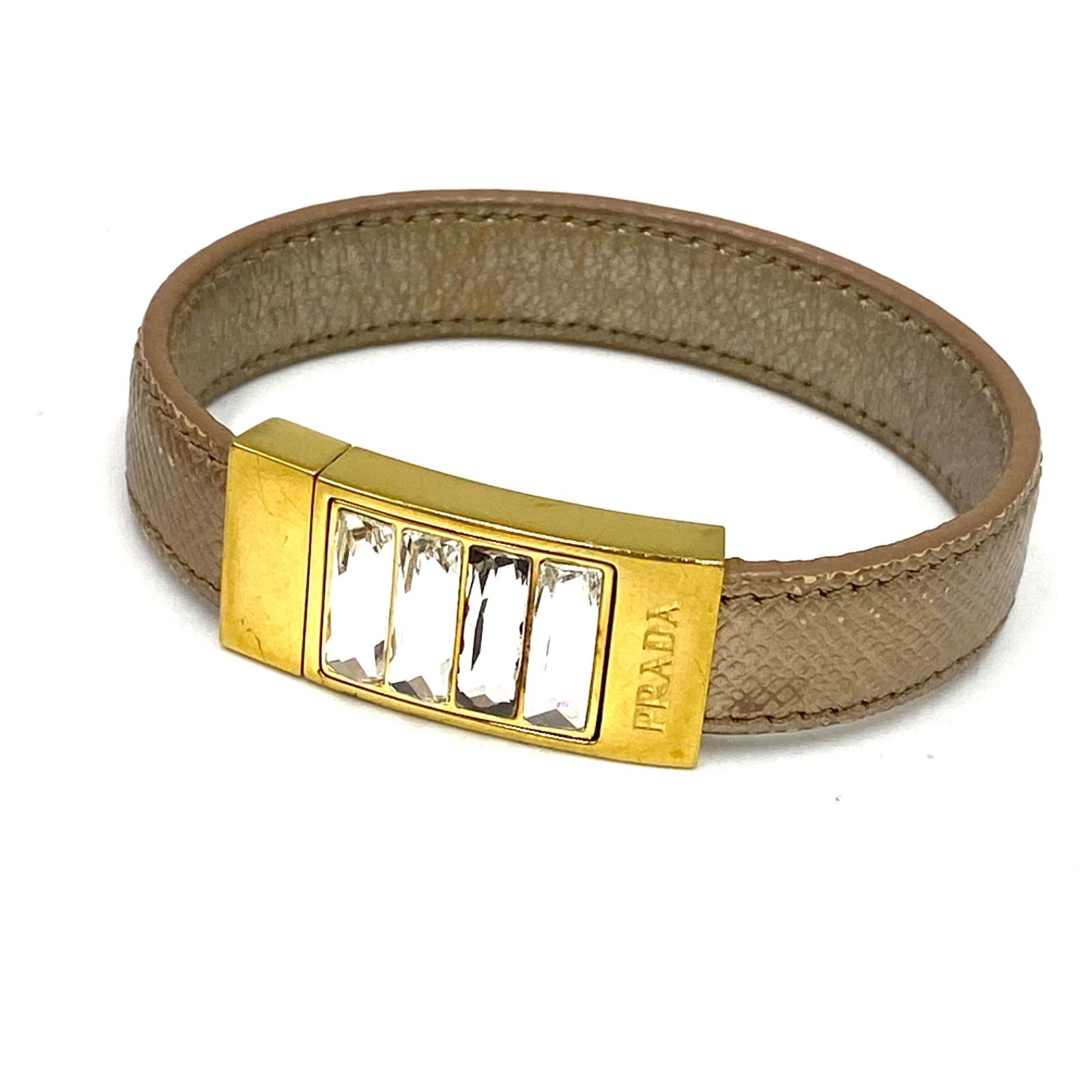 PRADA プラダ バングル ブレスレット シャンパンゴールド系