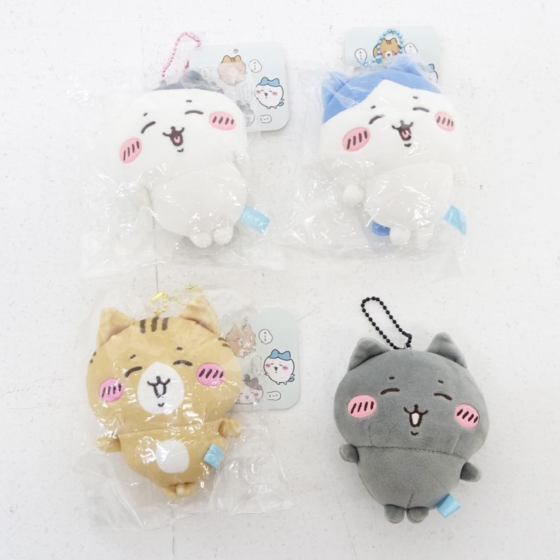 ハチワレ＆シロクロ＆クロ＆チャシロ ハチワレとごきげんななかまマスコット 三重店】ちいかわ ハチワレとごきげんななかまマスコット 計4点セット