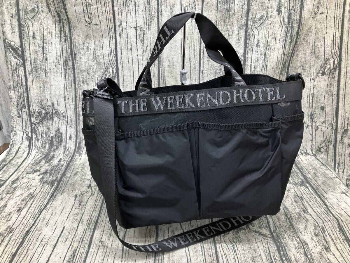 THE WEEKEND HOTEL ショルダーバッグ ハンドバッグ ブラック ポーチ付 
